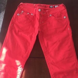 COLORED Miss Me Jeans- Orange/Red color